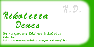 nikoletta denes business card